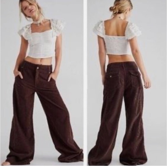 NWT Free People We The Free Harlow
Wide Leg Orange Corduroy Pant Sz
26 - Picture 2 of 6